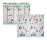 Covoras de joaca termic, animalute, 180 x 200 x 1 cm, pliabil, doua fete, protectie impotriva loviturilor